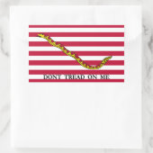 Treten Sie mir nicht auf - Flagge der Marine Jack Rechteckiger Aufkleber (Tasche)