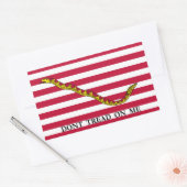 Treten Sie mir nicht auf - Flagge der Marine Jack Rechteckiger Aufkleber (Umschlag)