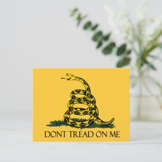 Treten Sie mir nicht auf, Gadsden Flag Patriotisch Postkarte (Stehend Vorderseite)
