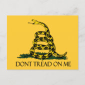 Treten Sie mir nicht auf, Gadsden Flag Patriotisch Postkarte (Vorderseite)