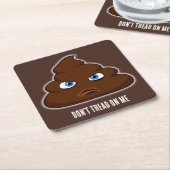 Treten Sie mir nicht auf. Rechteckiger Pappuntersetzer (angewinkelt)