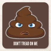 Treten Sie mir nicht auf. Rechteckiger Pappuntersetzer (Vorderseite)