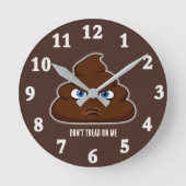 Treten Sie mir nicht auf. Runde Wanduhr (Vorderseite)