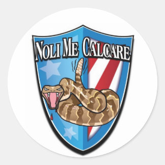 Treten Sie mir nicht auf Runder Aufkleber