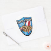 Treten Sie mir nicht auf Runder Aufkleber (Umschlag)