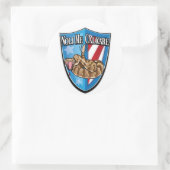 Treten Sie mir nicht auf Runder Aufkleber (Tasche)