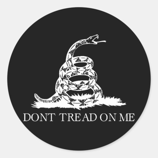 Treten Sie mir nicht auf Runder Aufkleber (Vorderseite)