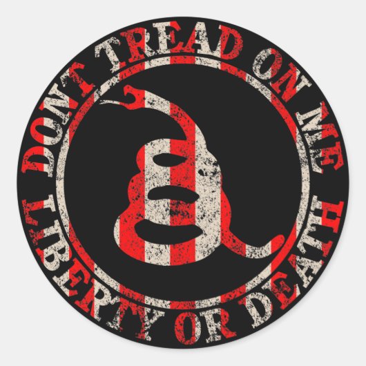 Treten Sie mir nicht auf Runder Aufkleber (Vorderseite)
