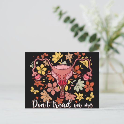 Treten Sie mir nicht auf Uterus auf Postkarte (Stehend Vorderseite)