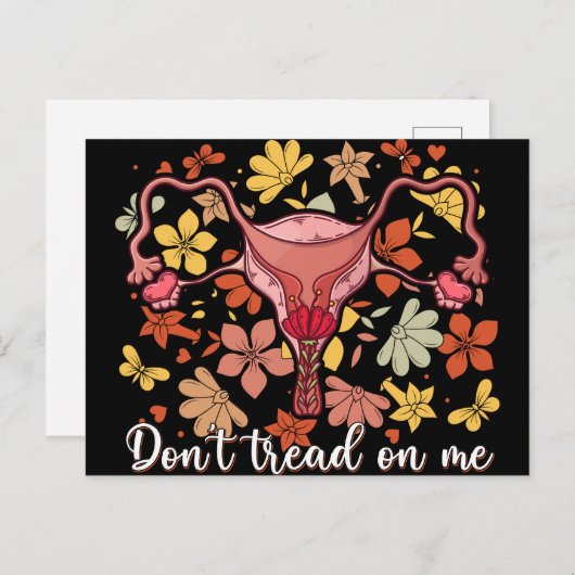 Treten Sie mir nicht auf Uterus auf Postkarte (Vorne/Hinten)