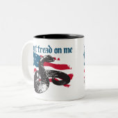 Treten Sie mir nicht auf Zweifarbige Tasse (Vorderseite Links)