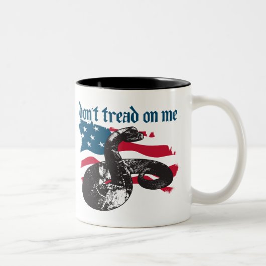 Treten Sie mir nicht auf Zweifarbige Tasse (Rechts)