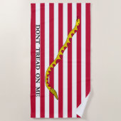 Treten Sie mir nicht in den Jack der US-Marine ein Strandtuch (Vorderseite)