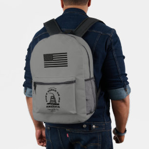 Treten Sie mir nicht mit amerikanischer Flagge auf Bedruckter Rucksack