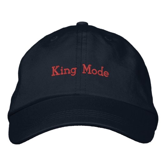 Treten Sie mit der King Mode-Hat Navy in Ihren Thr Bestickte Baseballkappe (Vorderseite)