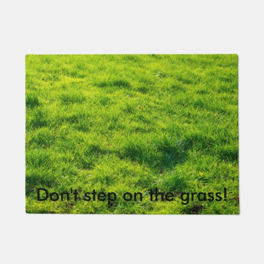 "Treten Sie nicht auf das Gras!" Fußmatte (Vorderseite)