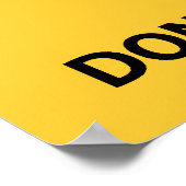 Treten Sie nicht auf Fleisch-Poster Poster (Ecke)