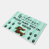 Treten Sie nicht auf meinen Dackel-Hund, Daschund Fußmatte (Schrägansicht)