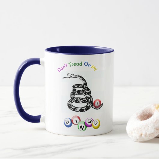 Treten Sie nicht auf meiner Bingo-Combo-Kaffee-Tas Tasse (Mit Donut)