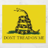 Treten Sie nicht auf meiner Gadsden-Flagge Bierflaschenetikett (Einzelnes Label)