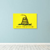 Treten Sie nicht auf meiner Gadsden-Flagge Leinwanddruck (Insitu (Holzboden))