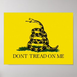 Treten Sie nicht auf meiner Gadsden-Flagge Poster