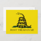 Treten Sie nicht auf meiner Gadsden-Flagge Postkarte (Vorne/Hinten)