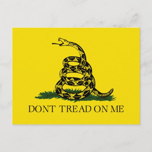 Treten Sie nicht auf meiner Gadsden-Flagge Postkarte (Vorderseite)