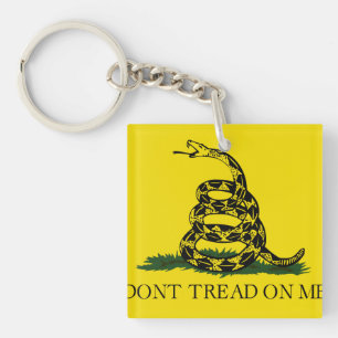 Treten Sie nicht auf meiner Gadsden-Flagge Schlüsselanhänger