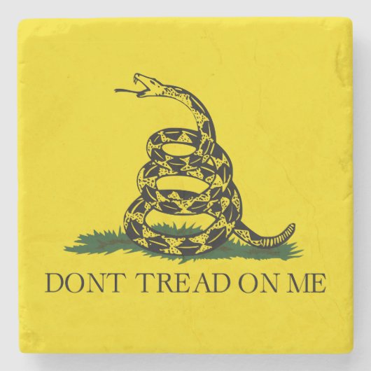 Treten Sie nicht auf meiner Gadsden-Flagge Steinuntersetzer (Vorderseite)