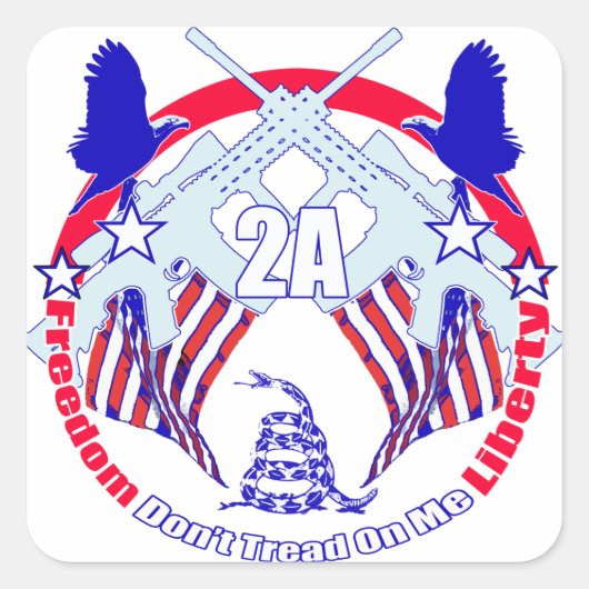 Treten Sie nicht auf mich 2A Quadratischer Aufkleber (Vorderseite)