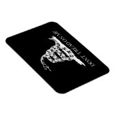Treten Sie nicht auf mich Gadsden Flag BLACK AND W Magnet (Rechte Seite)