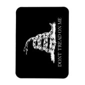 Treten Sie nicht auf mich Gadsden Flag BLACK AND W Magnet (Vertikal)