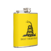 Treten Sie nicht auf mich Gadsden Flag BLACK YELLO Flachmann (Rechts)