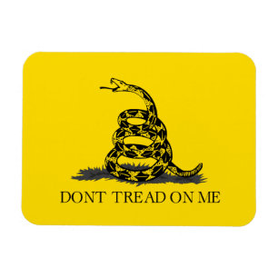 Treten Sie nicht auf mich Gadsden Flag BLACK YELLO Magnet