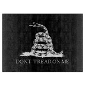 Treten Sie nicht auf mich Gadsden Flag Black Yello Schneidebrett (Vorderseite)