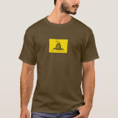 Treten Sie nicht auf mich Gadsden Flag BLACK YELLO T-Shirt (Vorderseite)