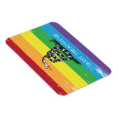 Treten Sie nicht auf mich Gadsden Flag LGBT Rainbo Magnet (Rechte Seite)