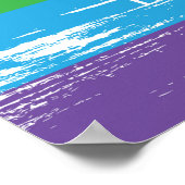 Treten Sie nicht auf mich Gadsden Flag LGBT Rainbo Poster (Ecke)