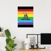 Treten Sie nicht auf mich Gadsden Flag LGBT Rainbo Poster (Heimbüro)