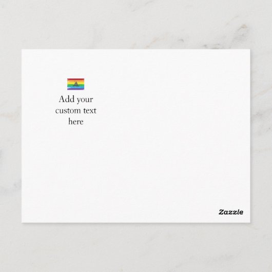 Treten Sie nicht auf mich Gadsden Flag LGBT Rainbo Postkarte (Rückseite)