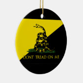 Treten Sie nicht auf mir Anarchisten-Flagge Keramikornament (Rechts)