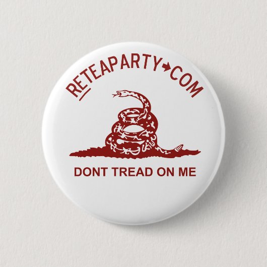 Treten Sie nicht auf mir Tee-Party-Knopf Button (Vorderseite)