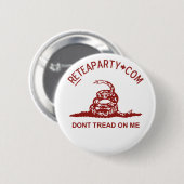 Treten Sie nicht auf mir Tee-Party-Knopf Button (Vorne & Hinten)