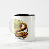 Treten Sie nicht auf mir Verfassungsurkunde Zweifarbige Tasse (Vorderseite Links)