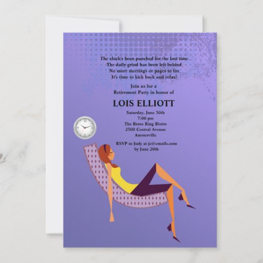 Treten Sie oben Ihr Fuß-weibliches Einladung (Vorderseite)