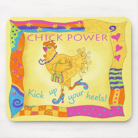 Treten Sie oben Ihren Heels-Küken-Power Mousepad (Vorne)