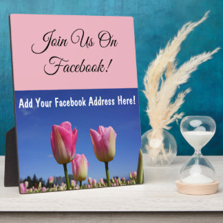 Treten Sie uns auf Facebook bei! Counter Plaque Ad Fotoplatte