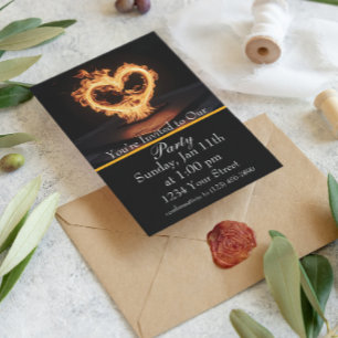 Treten Sie uns bei für ein Flammenfeuer-Party! Einladung