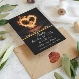 Treten Sie uns bei für ein Flammenfeuer-Party! Einladung